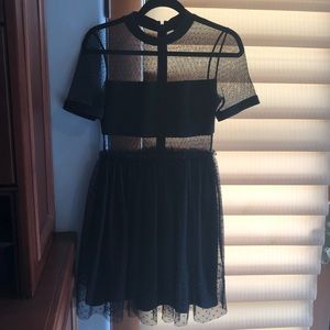 Topshop Black Mesh Dress